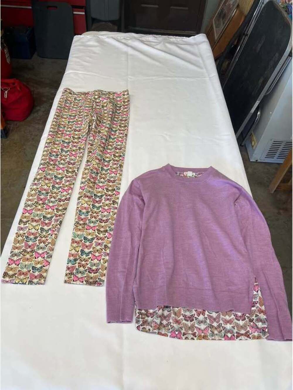 J.Crew Crewcuts Girls Size 14 Butterfly Pants & Sweater 2-Piece Set